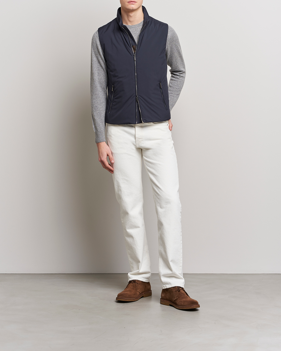 Heren | Jassen | MooRER | Senio Padded Vest Navy