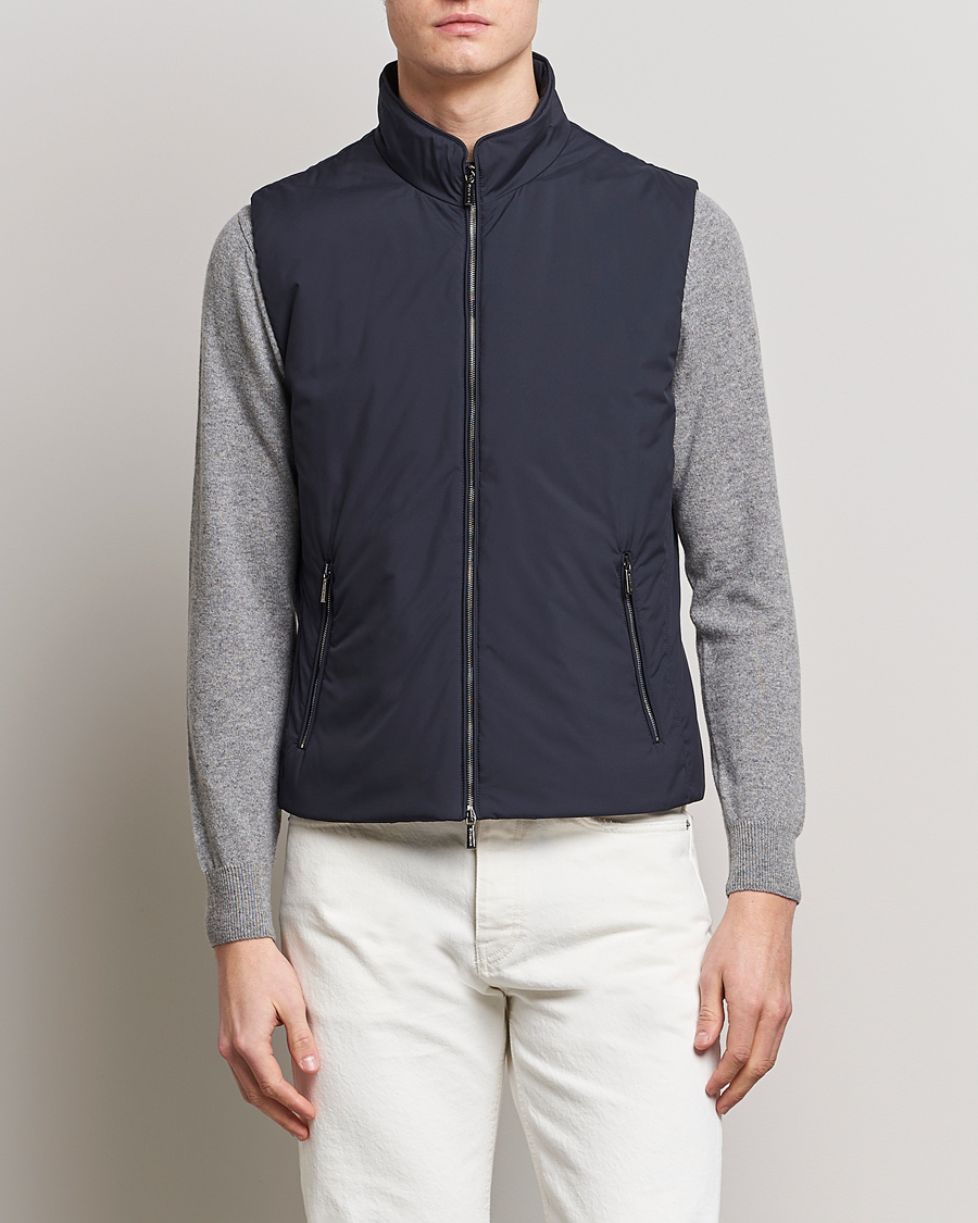 Heren | Herfstjassen | MooRER | Senio Padded Vest Navy