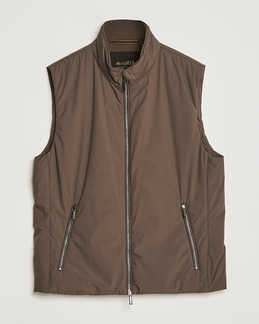 Heren | Gilets | MooRER | Senio Padded Vest Brown