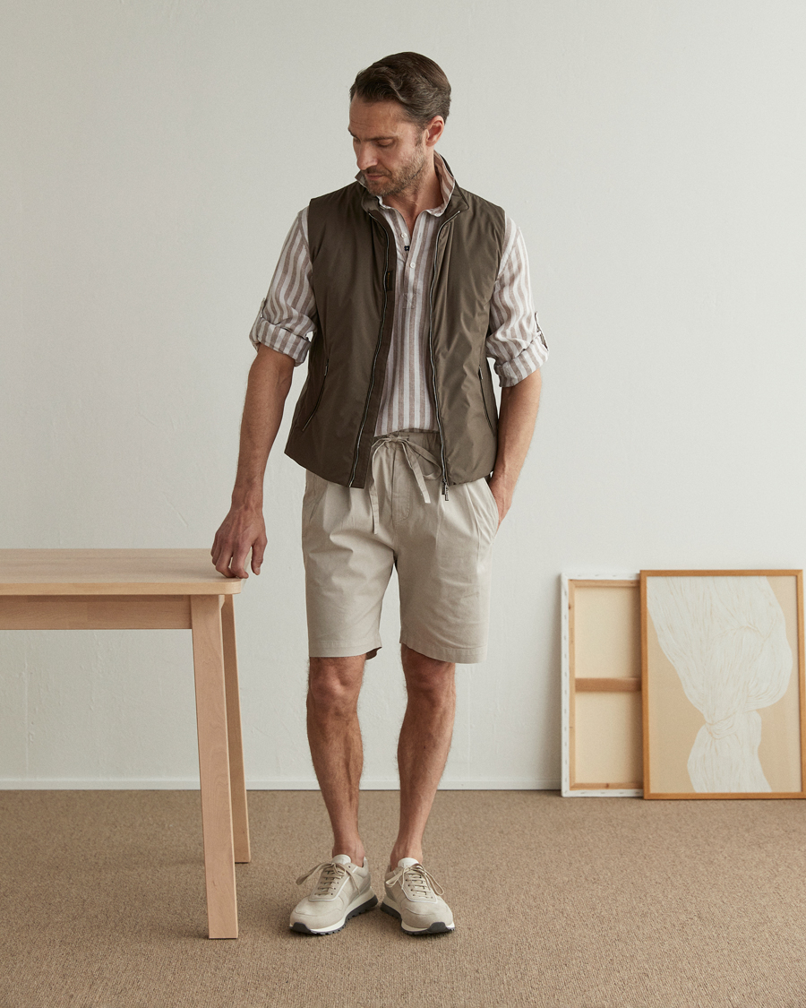 Heren | Gilets | MooRER | Senio Padded Vest Brown