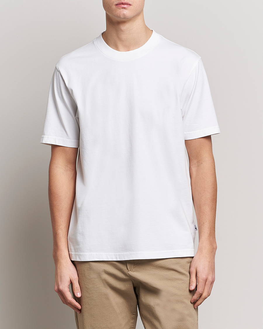Heren | T-shirts met korte mouwen | NN07 | Adam Pima Crew Neck T-Shirt White