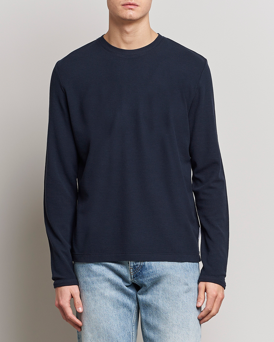 Heren |  | NN07 | Clive Knitted Sweater Navy Blue