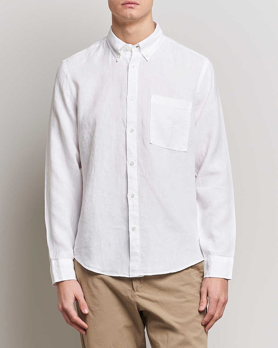 Heren | Kleding | NN07 | Arne Linen Shirt White