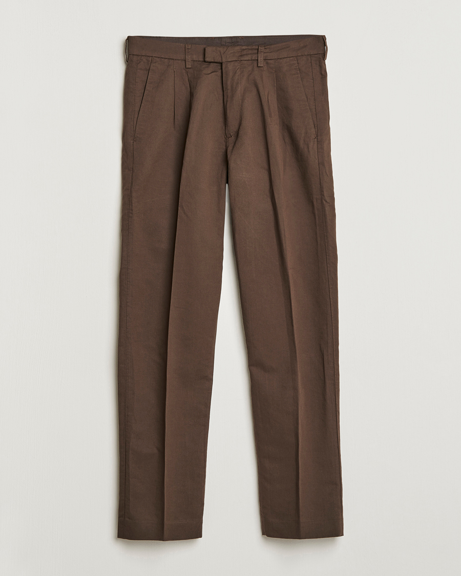 Heren | Broeken | NN07 | Fritz Pleated Trousers Brown