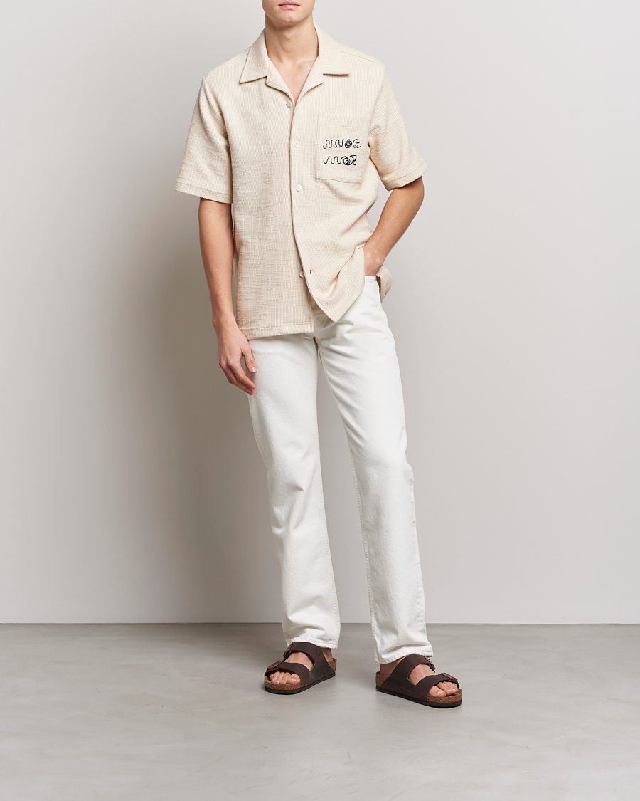 Heren | Overhemden | NN07 | Julio Knitted Structured Shirt Ecru