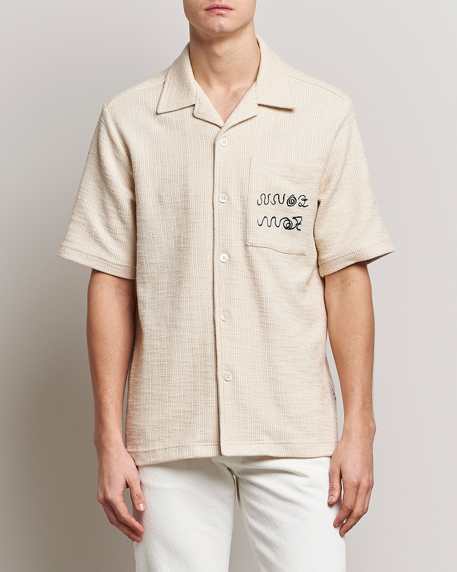 Heren | Overhemden | NN07 | Julio Knitted Structured Shirt Ecru