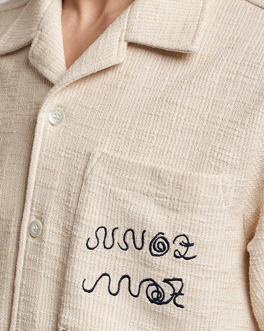 Heren | Overhemden | NN07 | Julio Knitted Structured Shirt Ecru