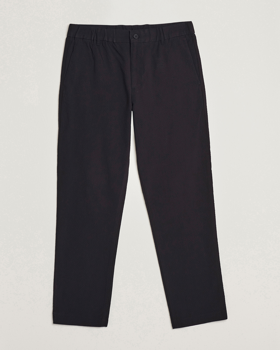 Heren | Broeken | NN07 | Theodore Seersucker Pants Black