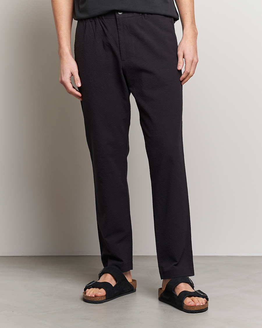 Heren | Broeken | NN07 | Theodore Seersucker Pants Black