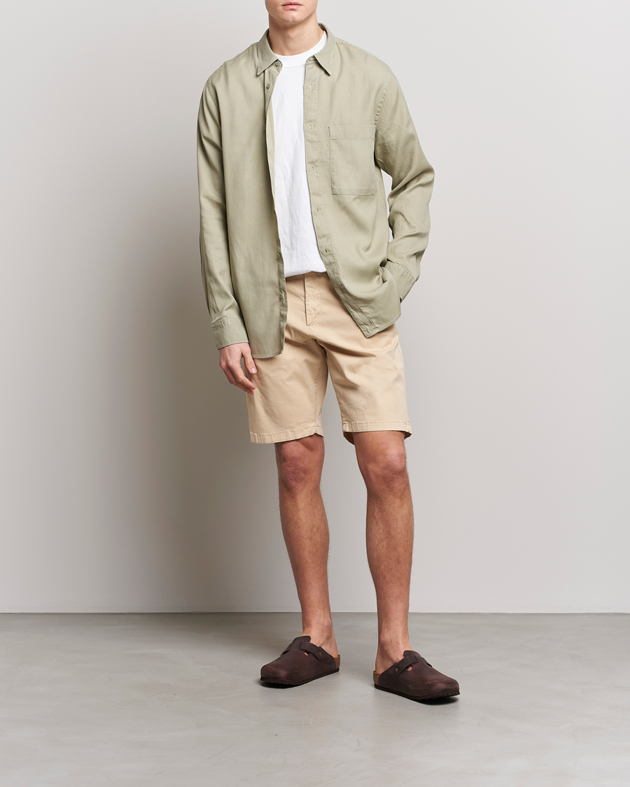 Heren | Overhemden | NN07 | Cohen Summer Cord Shirt Pale Green