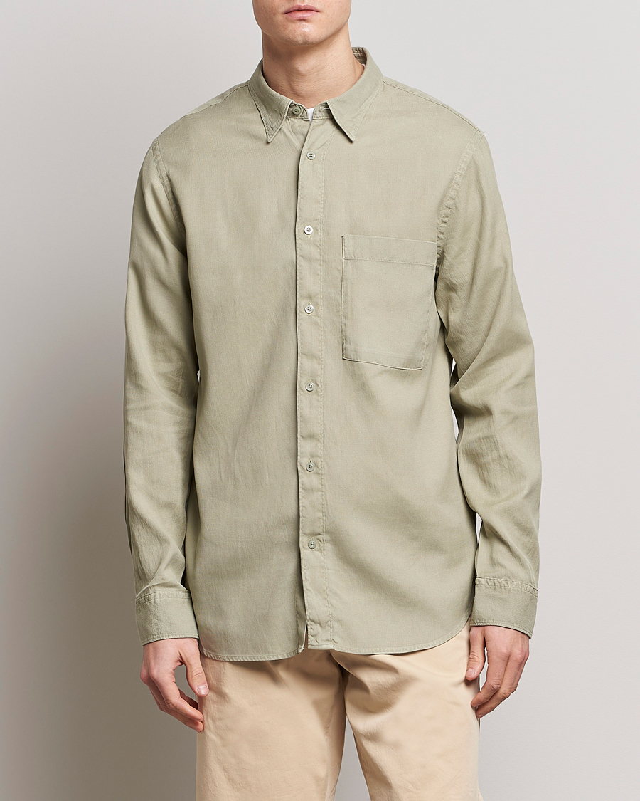Heren | Overhemden | NN07 | Cohen Summer Cord Shirt Pale Green
