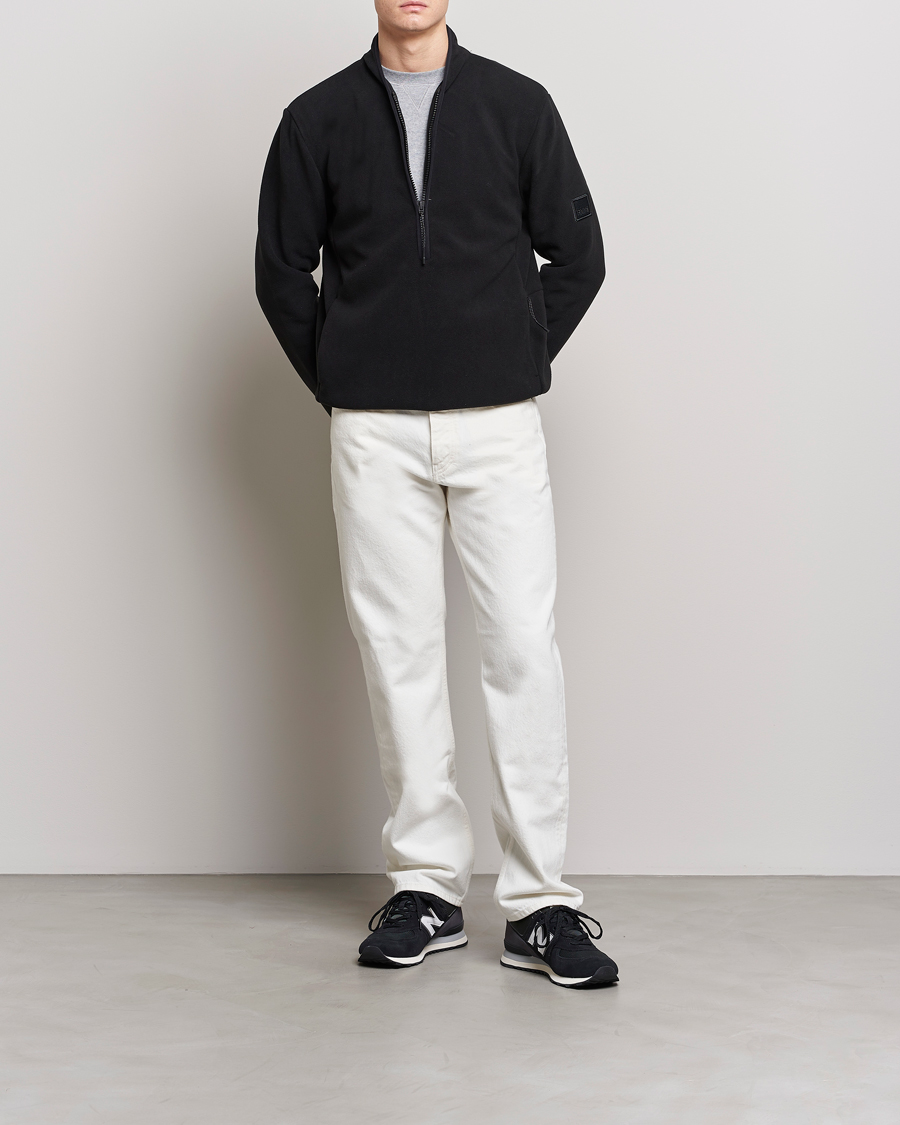 Heren | Truien | RAINS | Fleece Half-Zip Pullover Black
