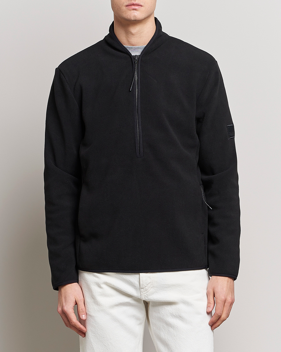 Heren | Truien | RAINS | Fleece Half-Zip Pullover Black