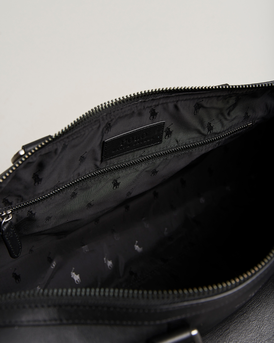 Heren | Polo Ralph Lauren Leather Duffle Bag Black | Polo Ralph Lauren | Leather Duffle Bag Black