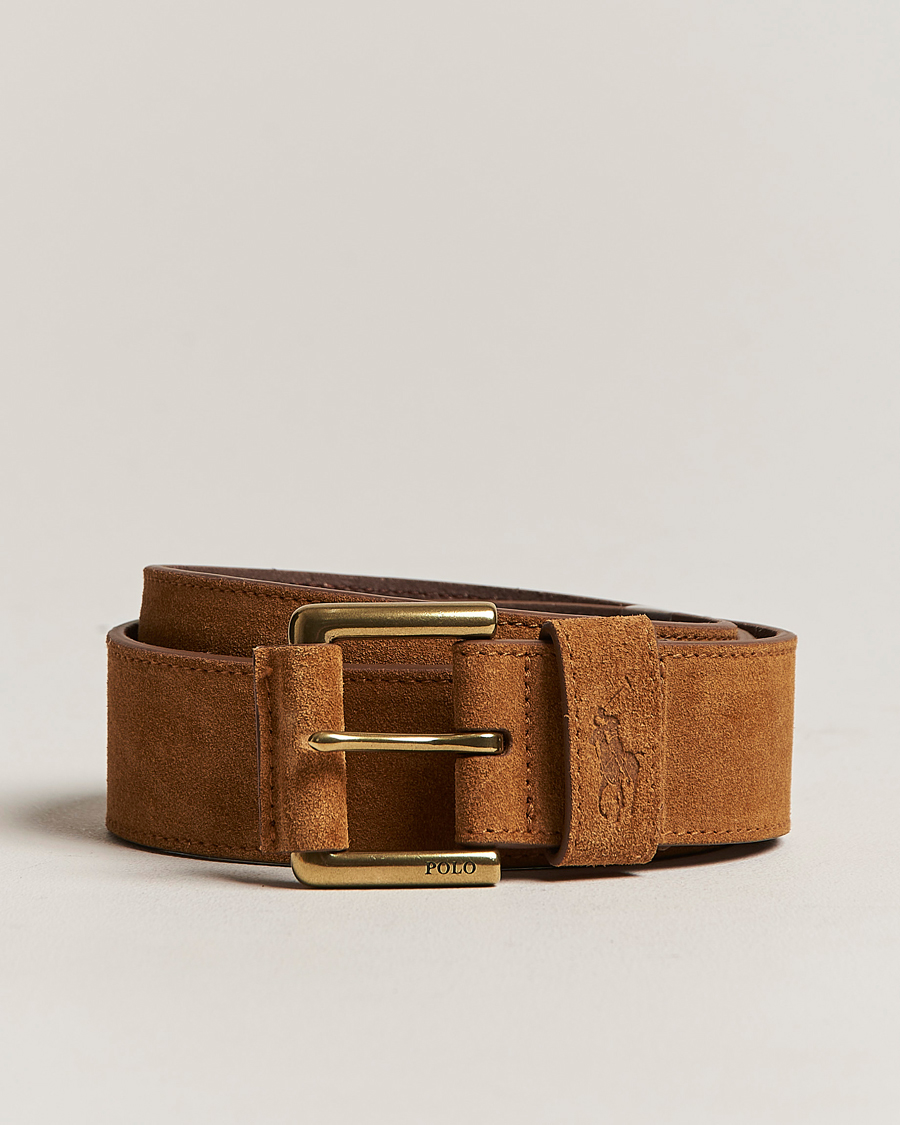 Heren | Polo Ralph Lauren Suede Belt Tan | Polo Ralph Lauren | Suede Belt Tan
