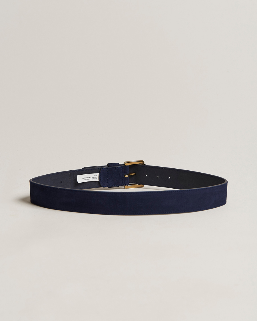 Heren | Stylesegment Casual Classics | Polo Ralph Lauren | Suede Belt Navy