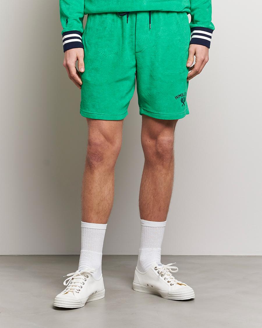 Heren | Korte broek | Polo Ralph Lauren | Wimbledon Terry Sweatshorts Stem Green