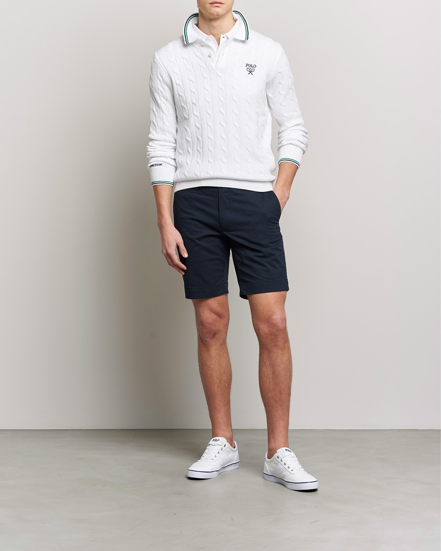 Heren | Truien | Polo Ralph Lauren | Cotton Cable Knitted Polo Ceramic White