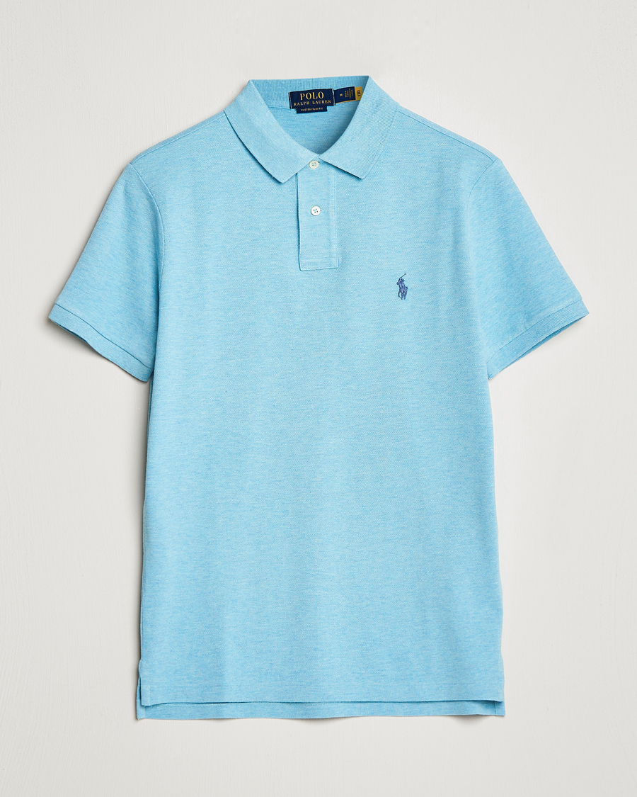 Heren | Polo's | Polo Ralph Lauren | Custom Slim Fit Polo Watchhill Blue Heather