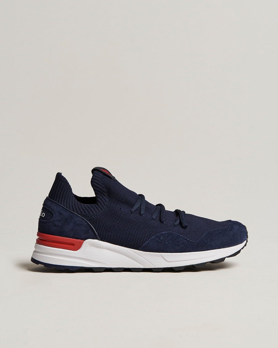 Heren | Polo Ralph Lauren Trackstr 200 Running Sneaker Hunter Navy | Polo Ralph Lauren | Trackstr 200 Running Sneaker Hunter Navy