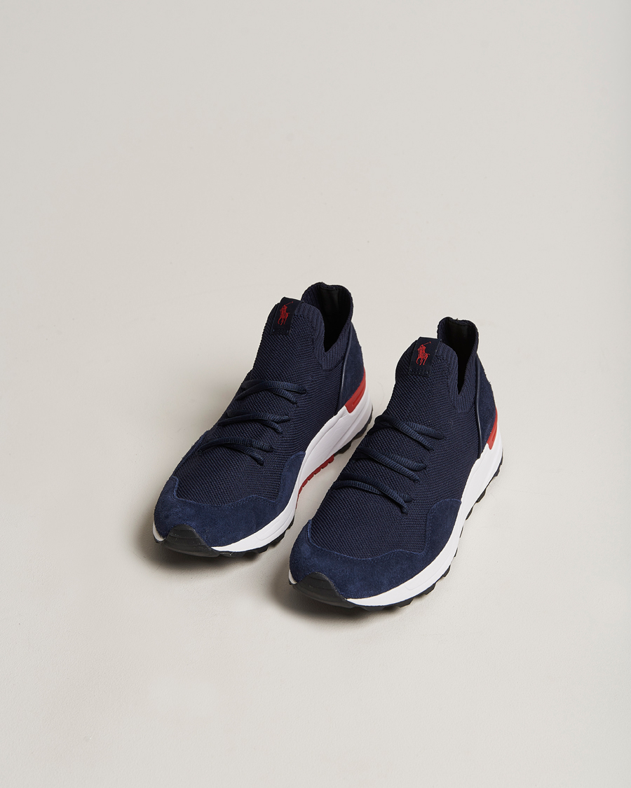 Heren | Polo Ralph Lauren Trackstr 200 Running Sneaker Hunter Navy | Polo Ralph Lauren | Trackstr 200 Running Sneaker Hunter Navy