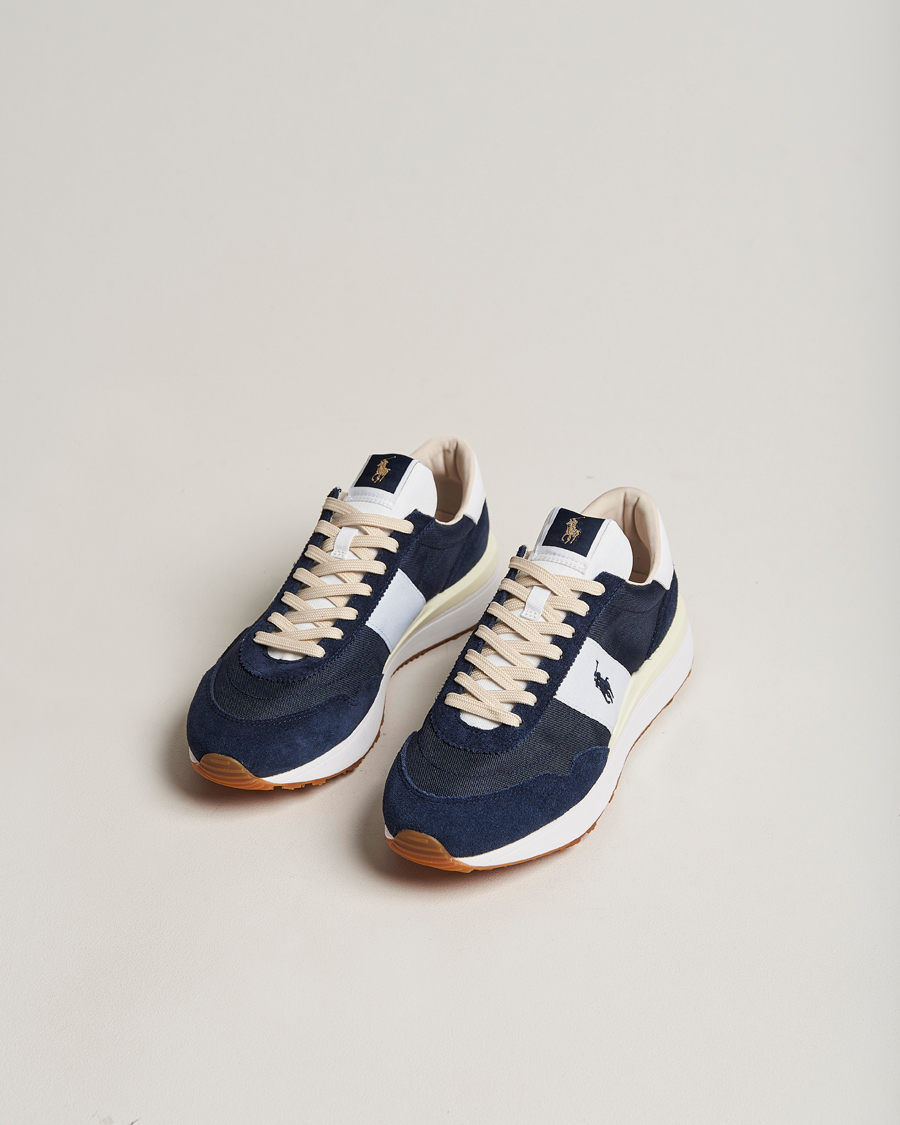 Heren | Suède schoenen | Polo Ralph Lauren | Train 89 Running Sneaker Hunter Navy/White