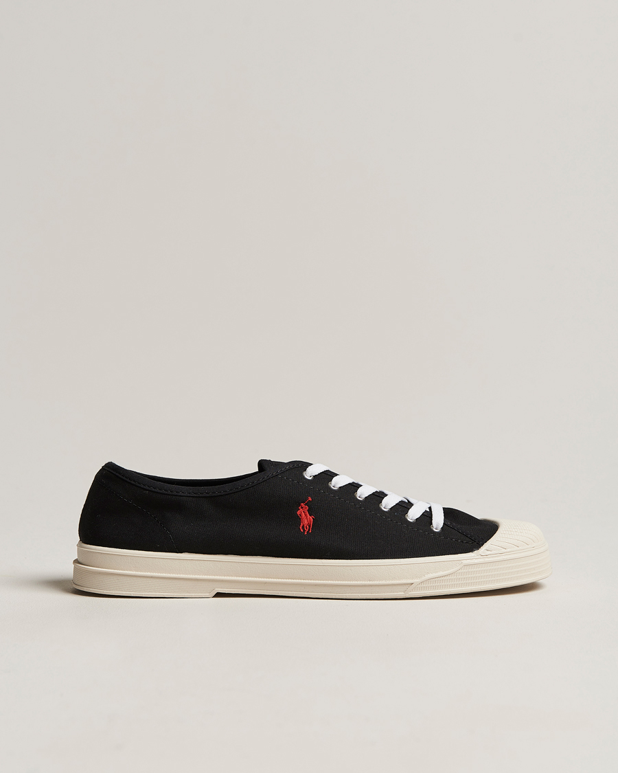 Heren | Polo Ralph Lauren Paloma Canvas Sneaker Black/Red | Polo Ralph Lauren | Paloma Canvas Sneaker Black/Red