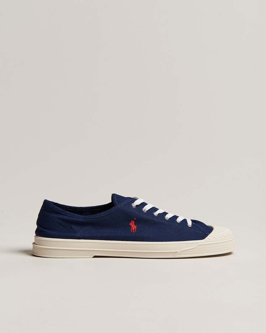 Heren | Polo Ralph Lauren Paloma Canvas Sneaker Newport Navy/Red | Polo Ralph Lauren | Paloma Canvas Sneaker Newport Navy/Red