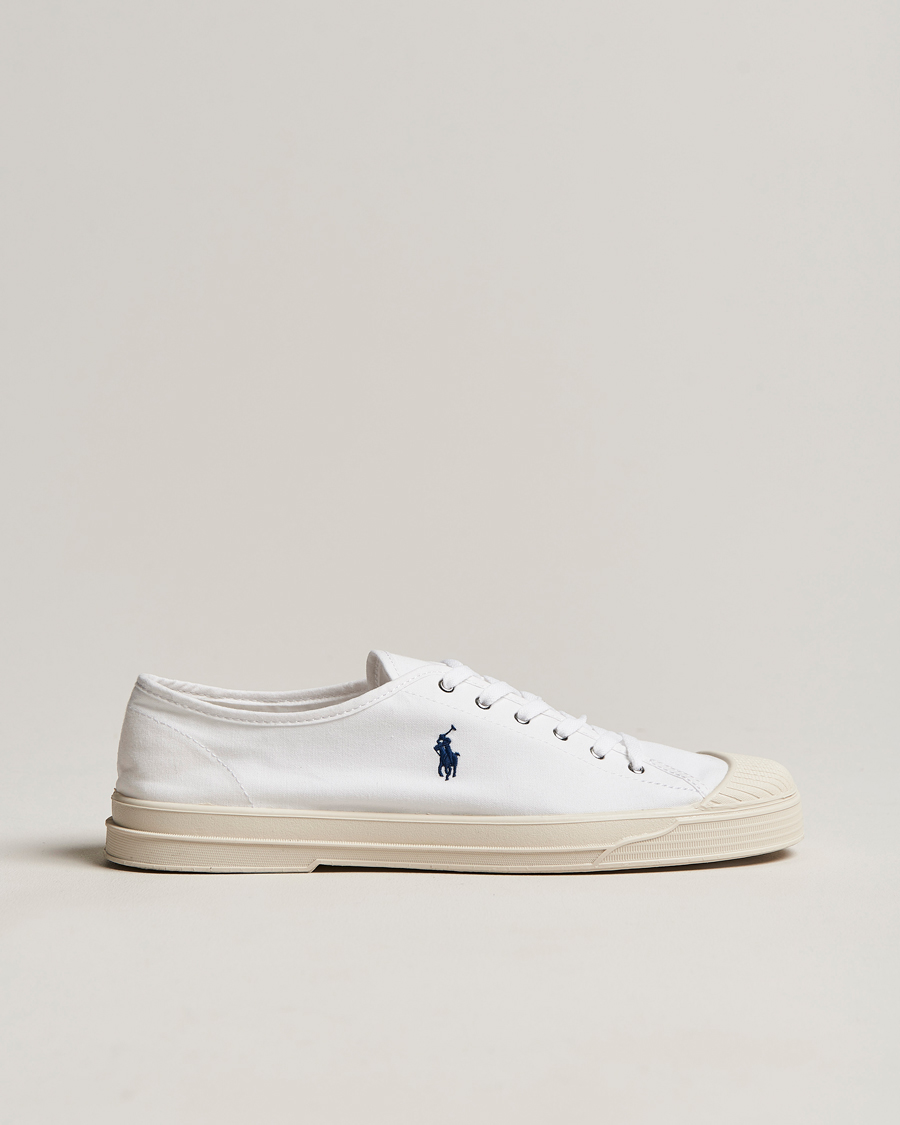 Heren | Polo Ralph Lauren Paloma Canvas Sneaker White/Navy | Polo Ralph Lauren | Paloma Canvas Sneaker White/Navy