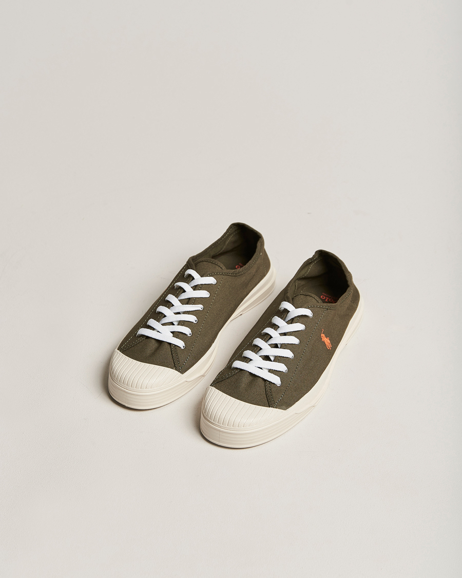 Heren | Paloma Canvas Sneaker Canopy Olive/Orange | Polo Ralph Lauren | Paloma Canvas Sneaker Canopy Olive/Orange