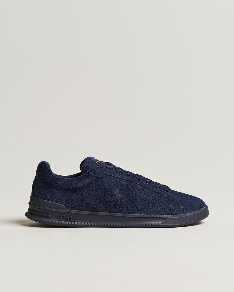Heren | Polo Ralph Lauren Heritage Court Suede Sneaker Hunter Navy | Polo Ralph Lauren | Heritage Court Suede Sneaker Hunter Navy