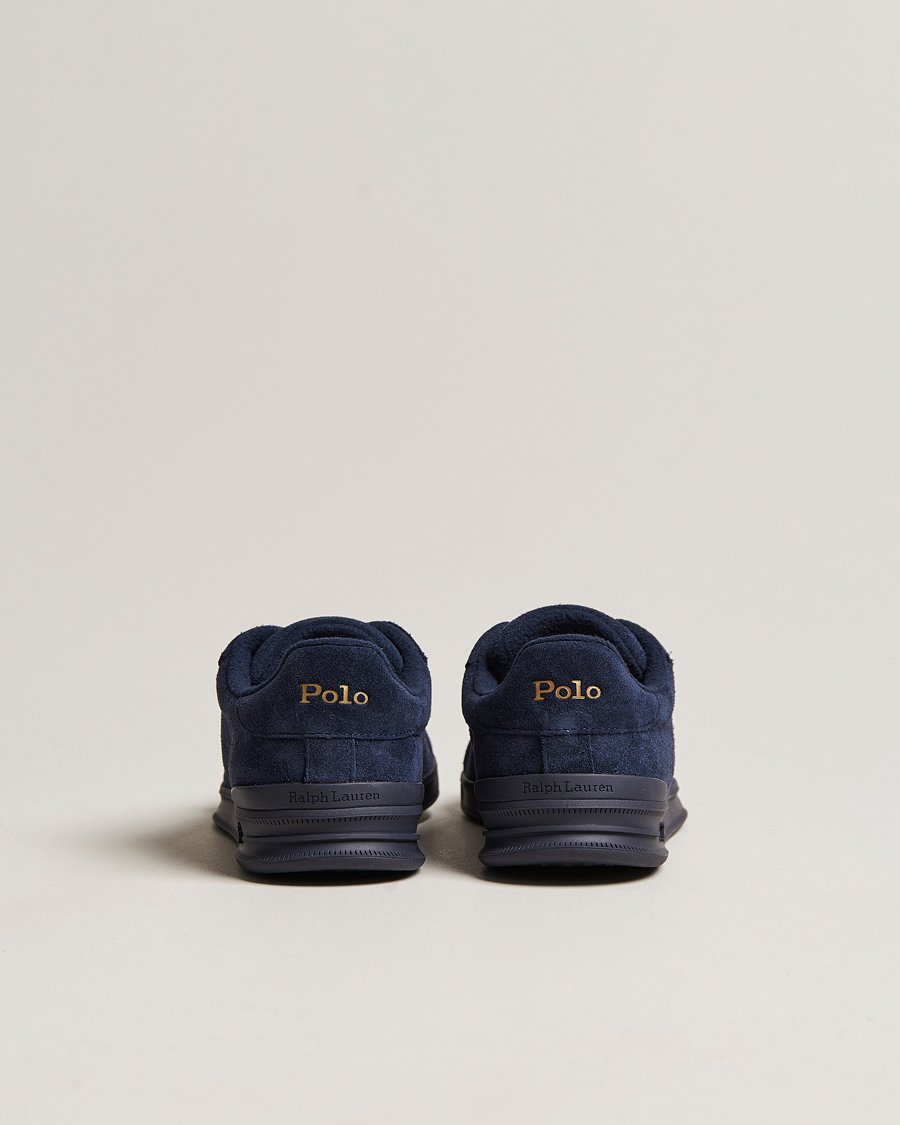Heren | Polo Ralph Lauren Heritage Court Suede Sneaker Hunter Navy | Polo Ralph Lauren | Heritage Court Suede Sneaker Hunter Navy