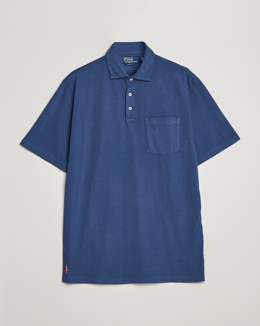 Heren | Polo's | Polo Ralph Lauren | Cotton/Linen Polo Light Navy