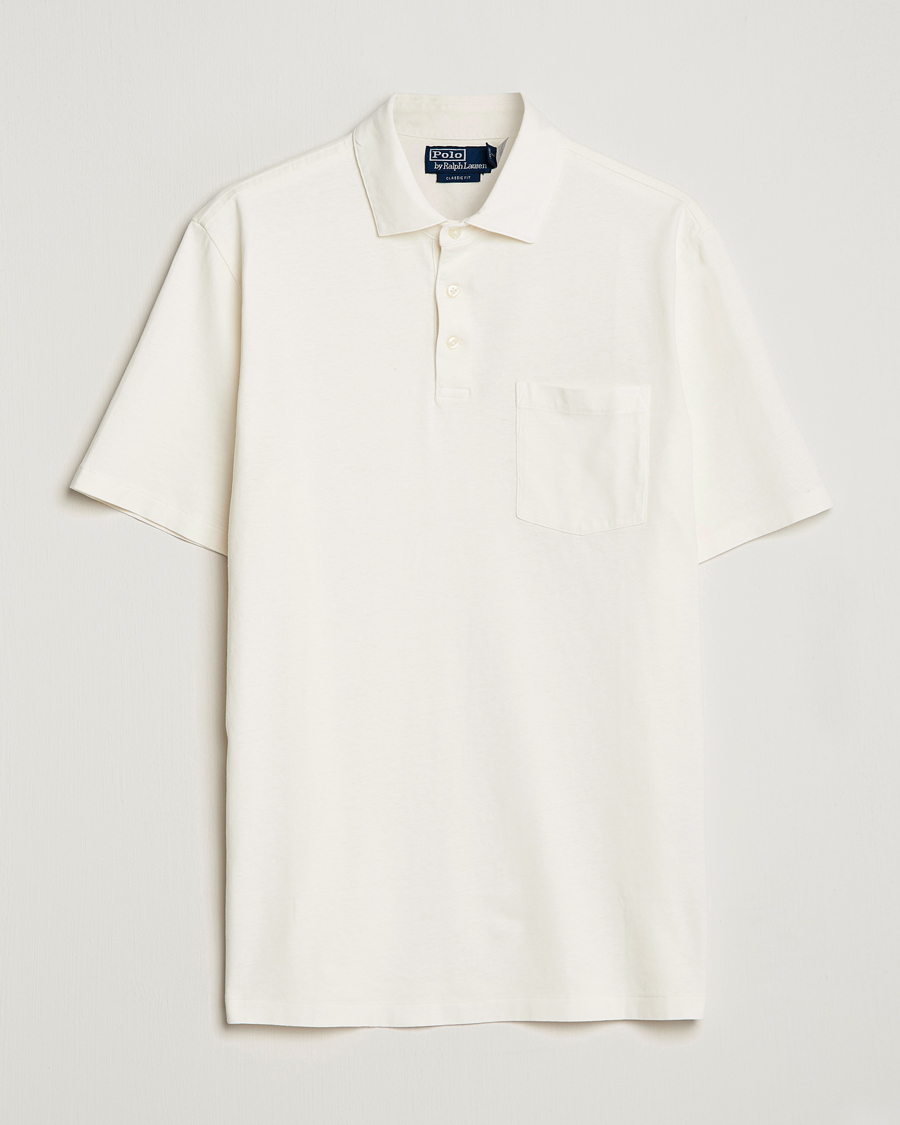 Heren | Polo's | Polo Ralph Lauren | Cotton/Linen Polo Antique Cream