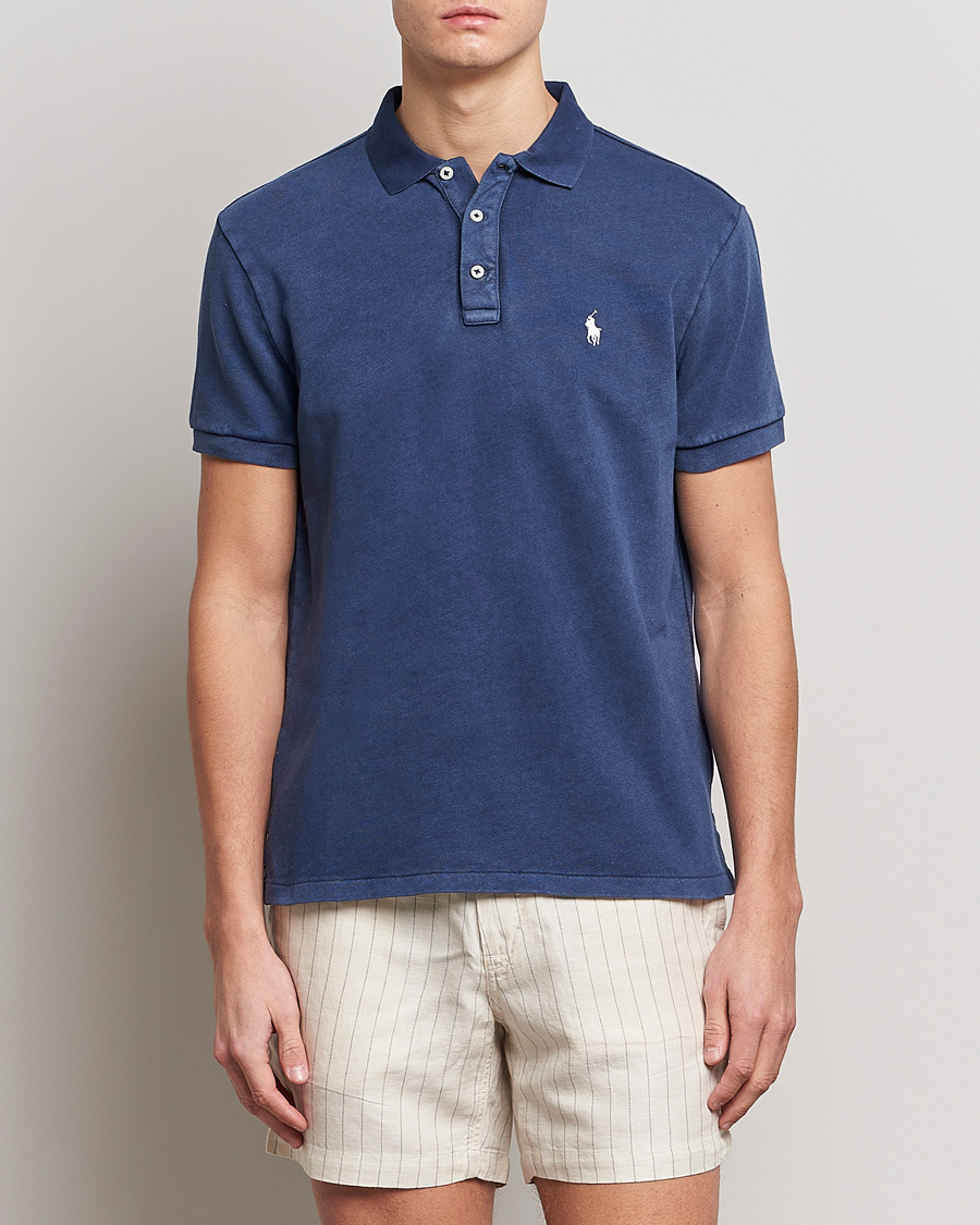 Heren | Polo's | Polo Ralph Lauren | Custom Fit Spa Terry Polo Newport Navy