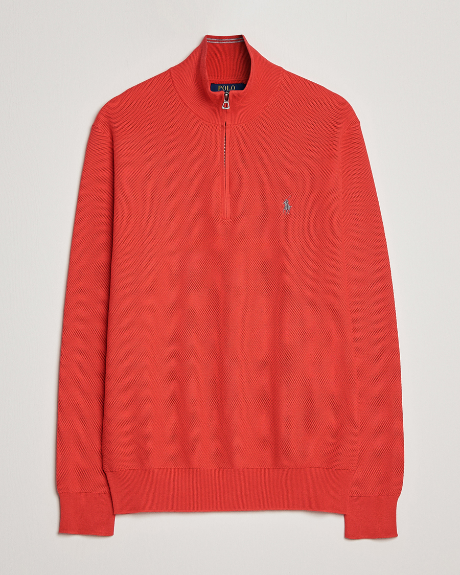 Heren | Truien | Polo Ralph Lauren | Textured Half-Zip Red Reef