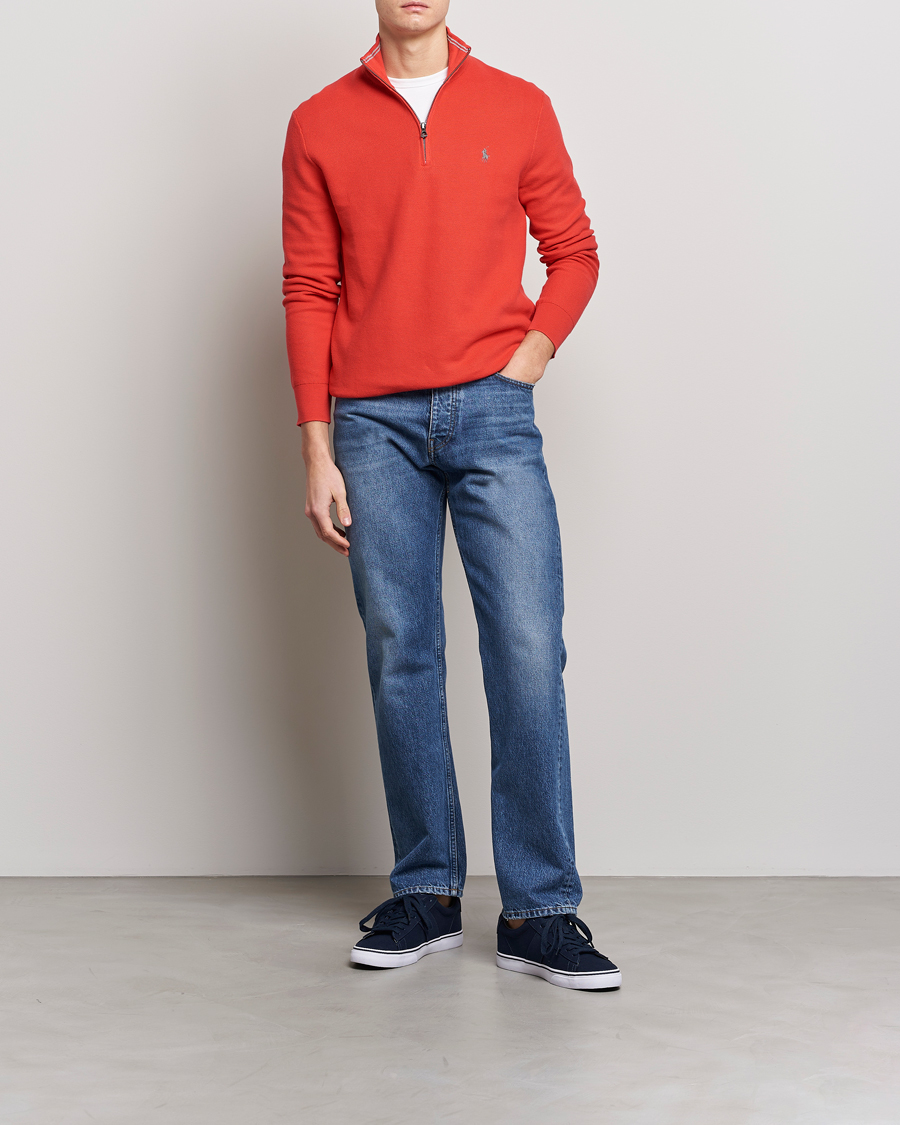 Heren | Truien | Polo Ralph Lauren | Textured Half-Zip Red Reef
