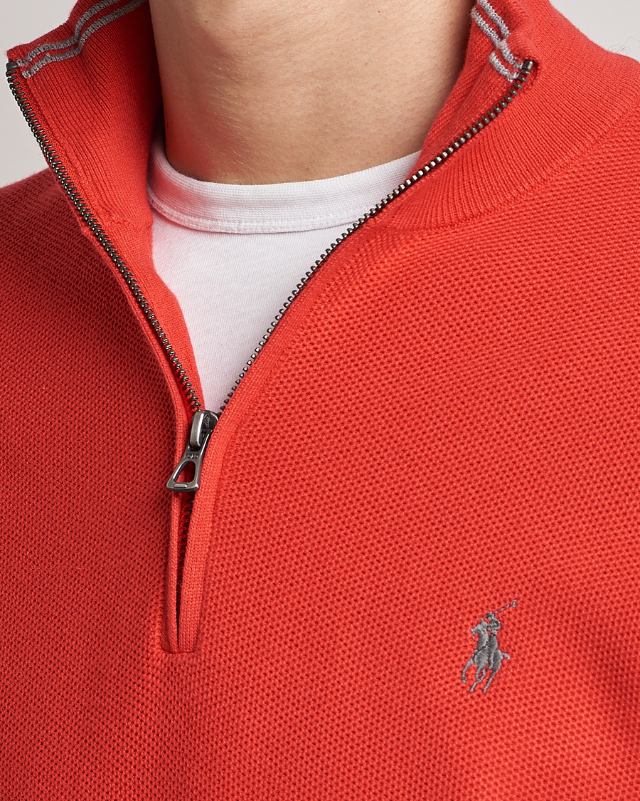 Heren | Truien | Polo Ralph Lauren | Textured Half-Zip Red Reef