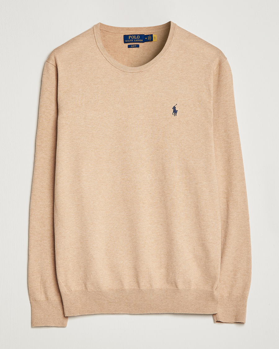Heren | Truien | Polo Ralph Lauren | Cotton Crew Neck Sweater Camel Melange