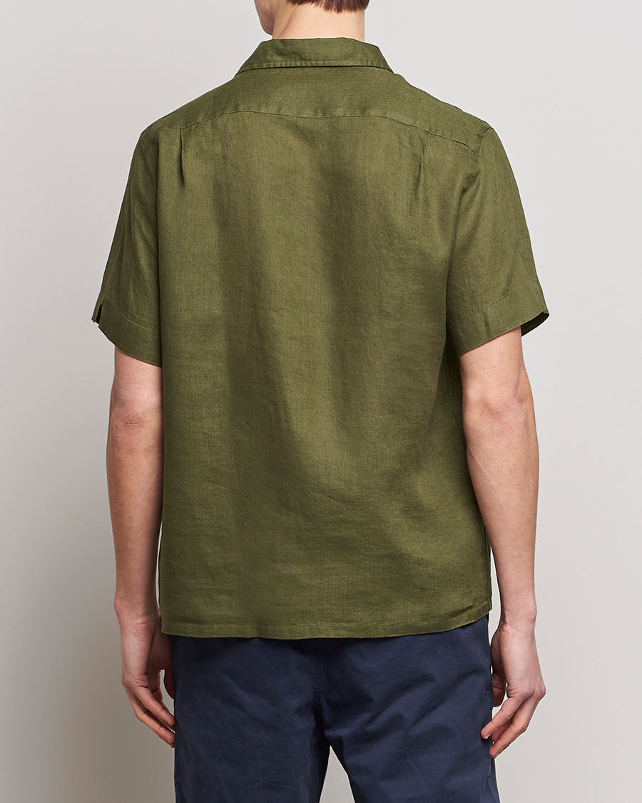 Heren | Overhemden | Polo Ralph Lauren | Linen Camp Collar Short Sleeve Shirt Dark Sage