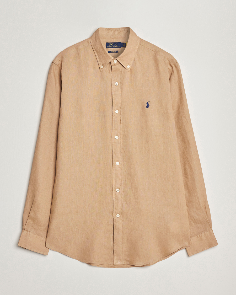 Heren | Overhemden | Polo Ralph Lauren | Custom Fit Linen Button Down Vintage Khaki