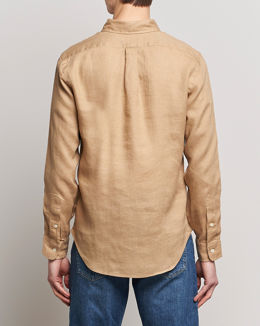 Heren | Overhemden | Polo Ralph Lauren | Slim Fit Linen Button Down Shirt Vintage Khaki