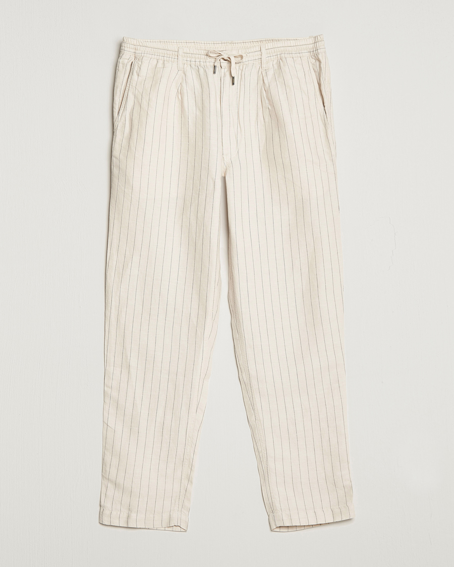 Heren | Broeken | Polo Ralph Lauren | Prepster Linen/Tencel Pinstripe Trousers Andover Cream