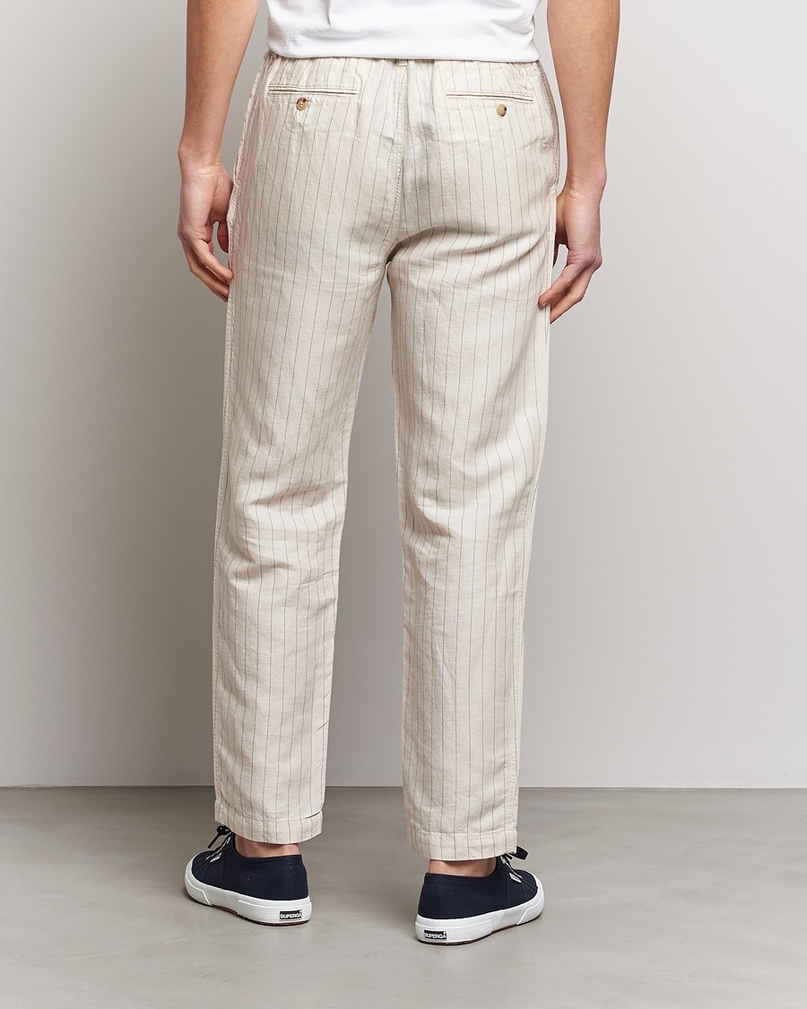 Heren | Broeken | Polo Ralph Lauren | Prepster Linen/Tencel Pinstripe Trousers Andover Cream
