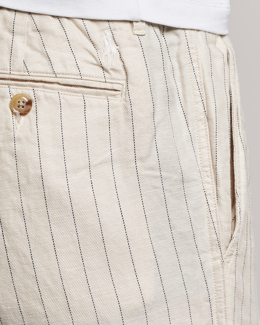 Heren | Broeken | Polo Ralph Lauren | Prepster Linen/Tencel Pinstripe Trousers Andover Cream