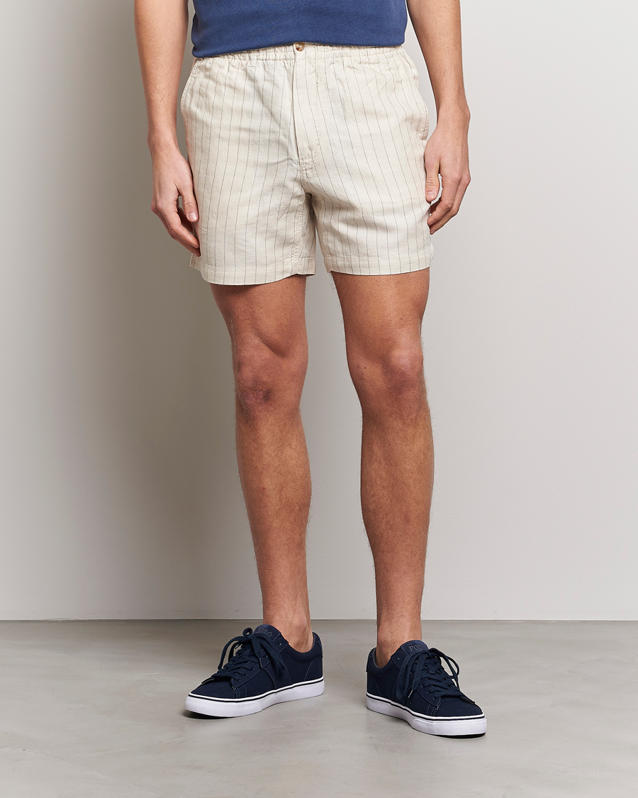 Heren | Korte broek | Polo Ralph Lauren | Prepster Linen/Tencel Pinstripe Shorts Andover Cream