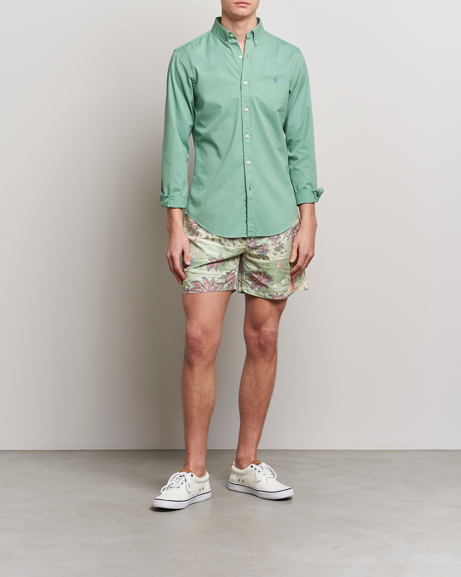 Heren | Zwembroek | Polo Ralph Lauren | Hawaiian Bazar Swimshorts Beach Green