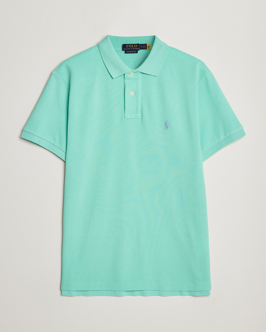 Heren | Polo's | Polo Ralph Lauren | Custom Slim Fit Polo Aqua Verde