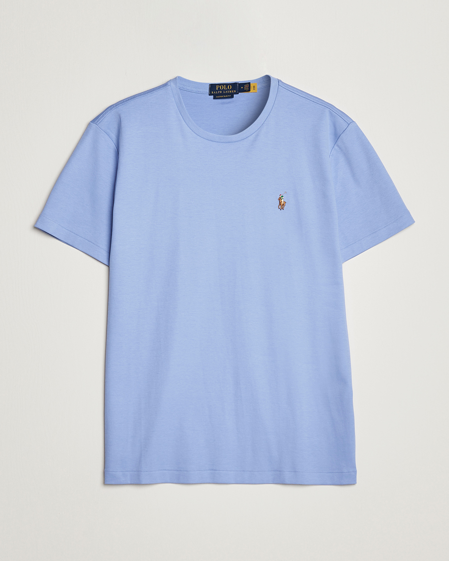 Heren | T-shirts | Polo Ralph Lauren | Luxury Pima Cotton Crew Neck T-Shirt Lafayette Blue