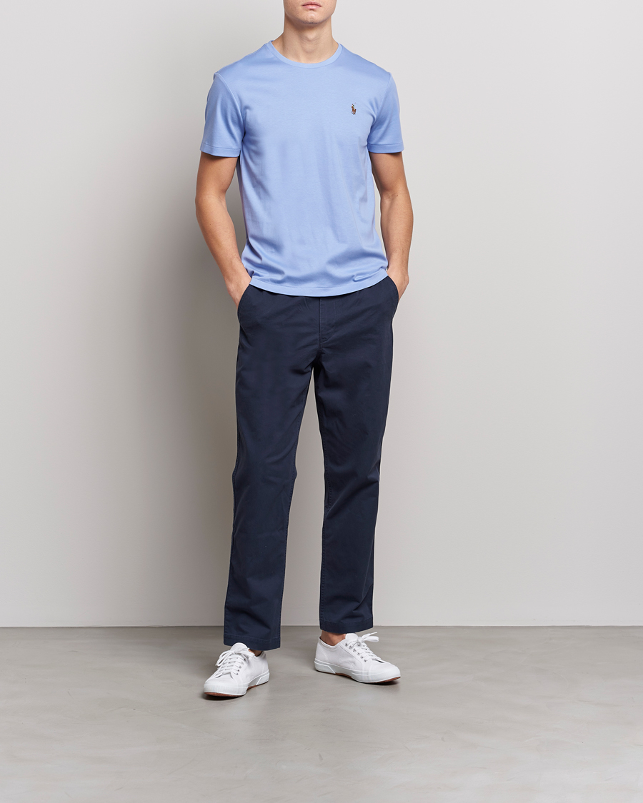 Heren | T-shirts | Polo Ralph Lauren | Luxury Pima Cotton Crew Neck T-Shirt Lafayette Blue